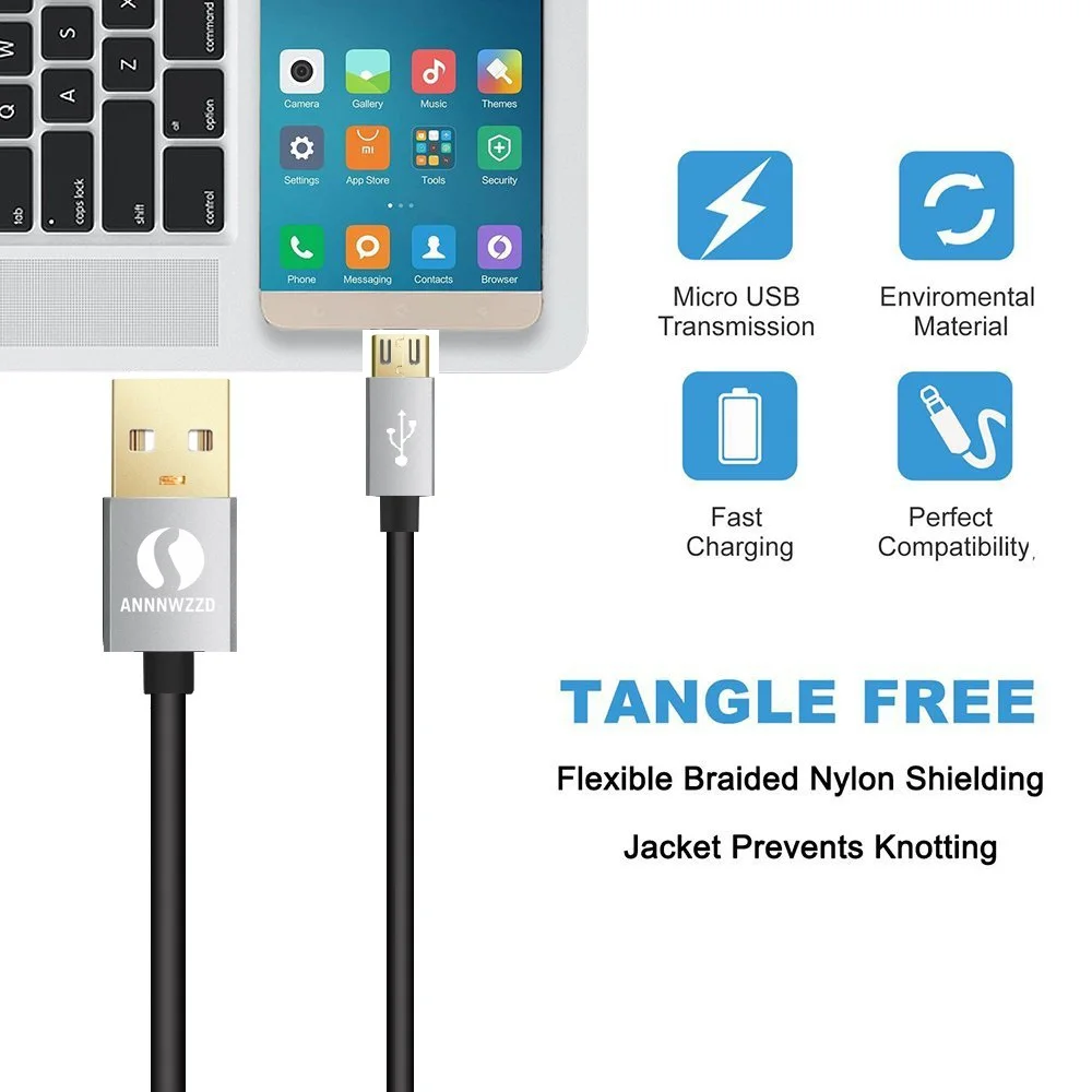 Micro USB Cable Gray 1m 2m Fast Charging Data Cable for Samsung Galaxy S7 S6 S5 Xiaomi Huawei Universal Android Phone Charger Micro USB Cable Gray 1m 2m Fast Charging Data Cable for Samsung Galaxy S7 S6 S5 Xiaomi Huawei Universal Android Phone Charger