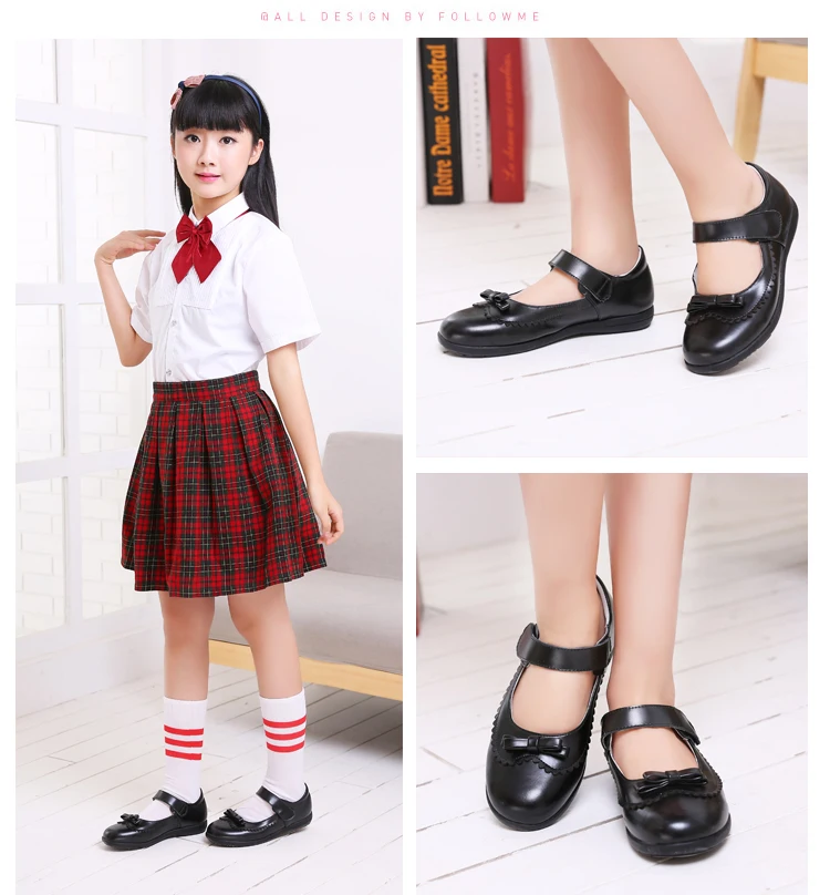SLYXSH детская Студенческая обувь для девочек школьная черная кожаная обувь для девочек модная обувь принцессы Детская Классическая светящаяся форма Sinlge