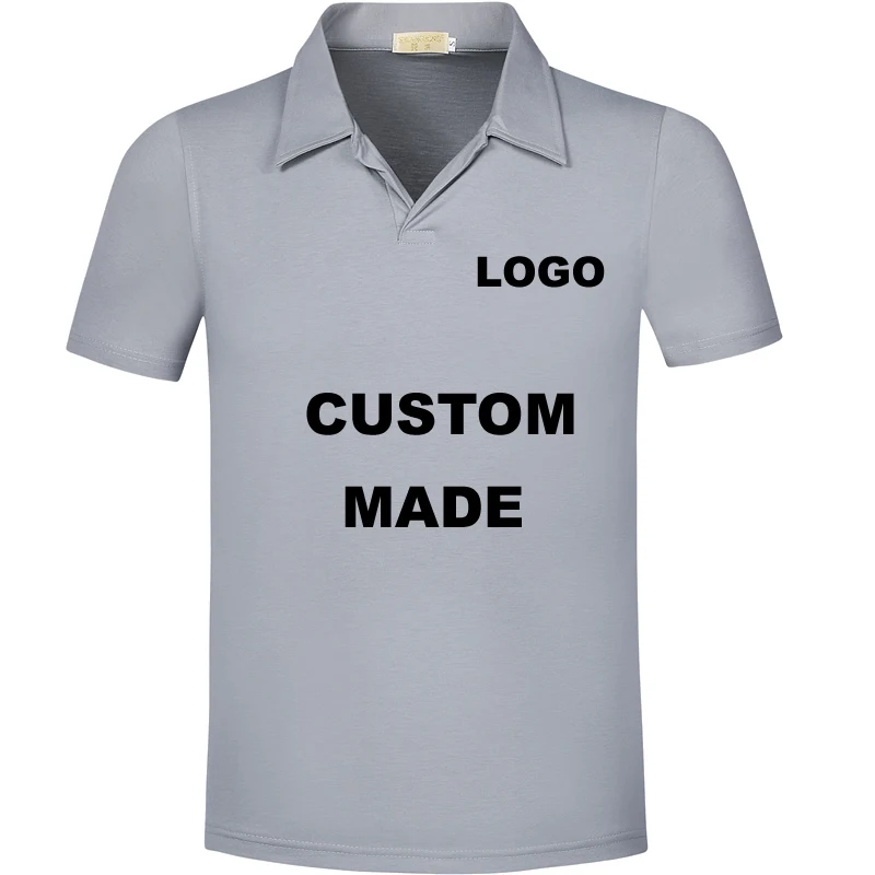 Футболка поло на заказ, логотип,, дизайнерская команда, рабочая компания, рубашки поло, DIY, брендовые, стильные, повседневные, с принтом, рубашка поло, одежда - Цвет: Gray Print