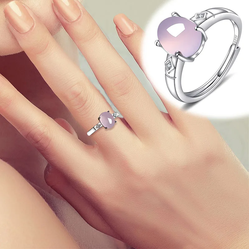 

2020 Promotion Rings Chalcedony Monkey Women Quit S925 Pure Inlaid With Certificate Of Gift Does Not Rub Off Female Jewelry Box