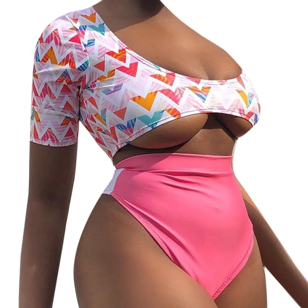 

2019 Fashion Bikini SetWomen Tankini Sets With Boy Shorts Ladies Bikini Set Swimwear Push-Up Padded Bra Summer Swimming Suit 25
