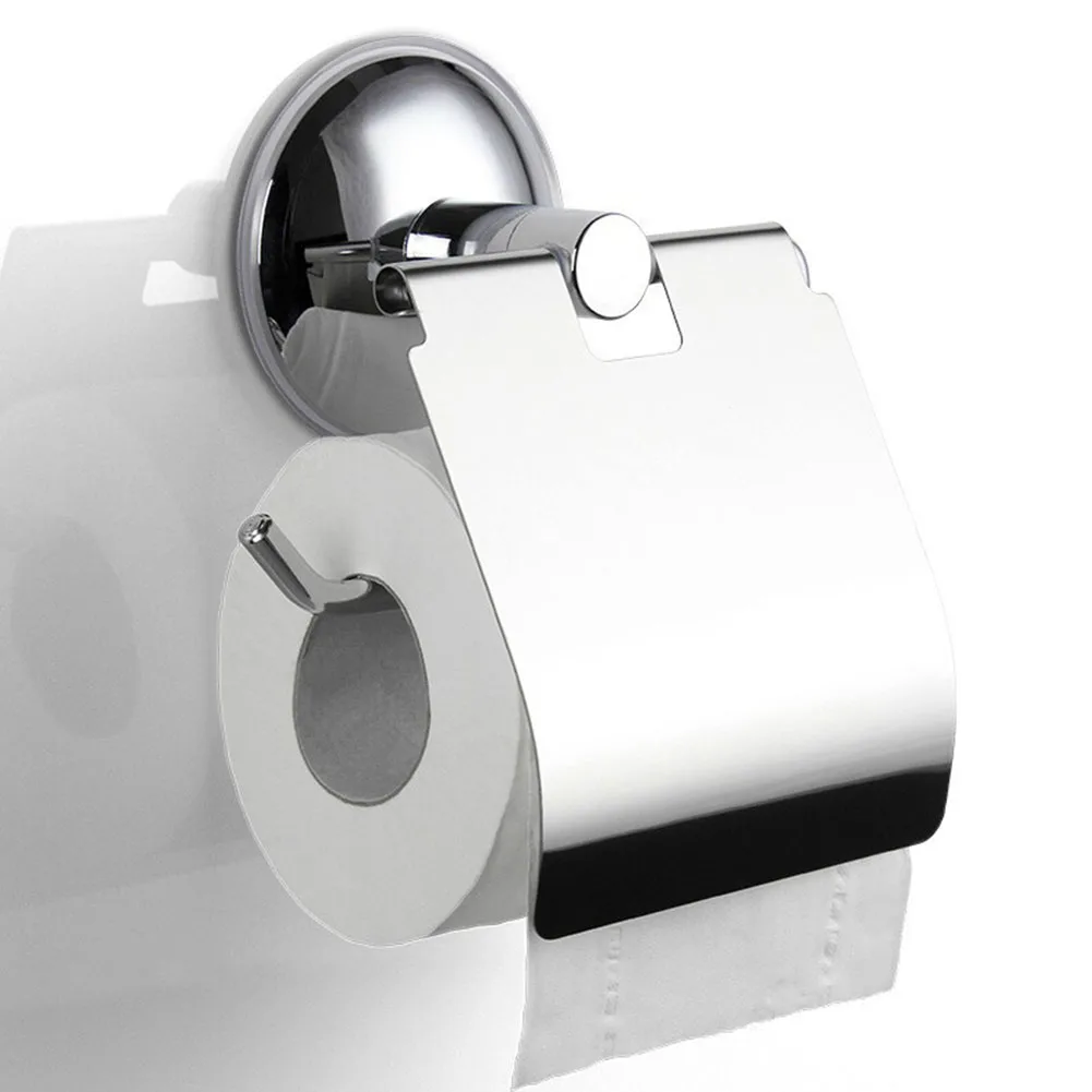 

Firm Structure Wall Mounted Stainless Steel Roll Paper Rack Hanger Durable Strong Suction Cup Bath Supplies Toilet Paper Holder