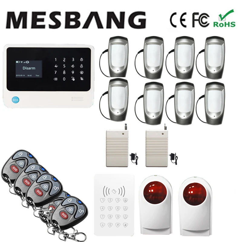 

wireless home wifi wireless security alarm system with English, French,Russian,Spanish,Dutch support wifi camera