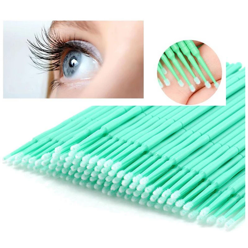 

100Pcs Disposable Individual Lash Removing Micro Brush Eyelash Extension Tools New