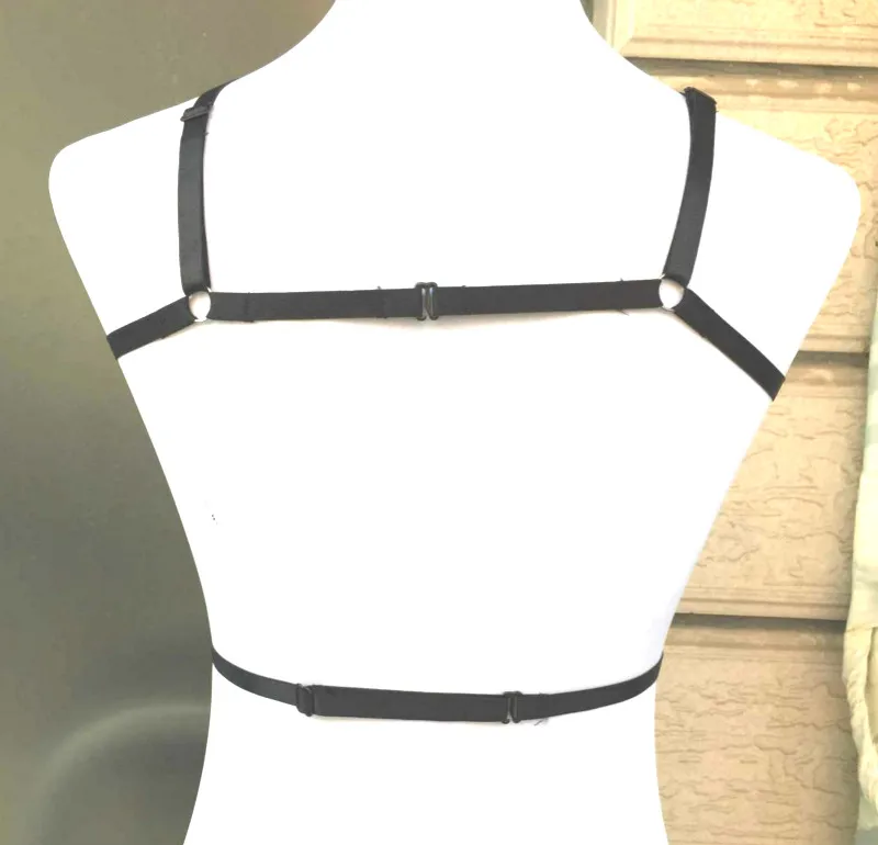 Мода пентаграмма бондаж эластичный Харадзюку полюс танец белье сексуальный Летний пентаграмма тело черный ремень-подвязка