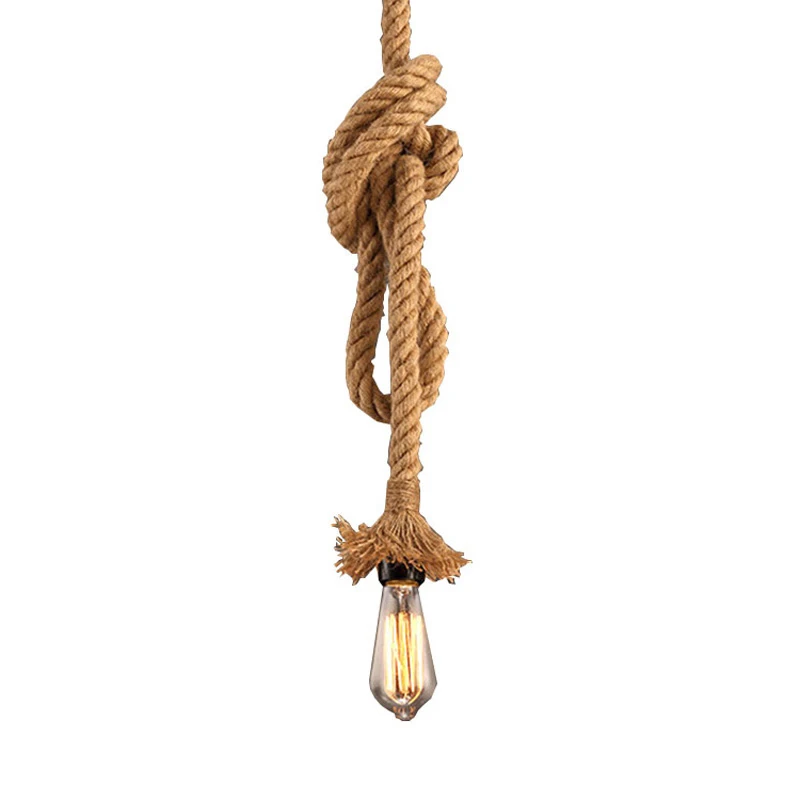 Rope Pendant Light Loft Rustic