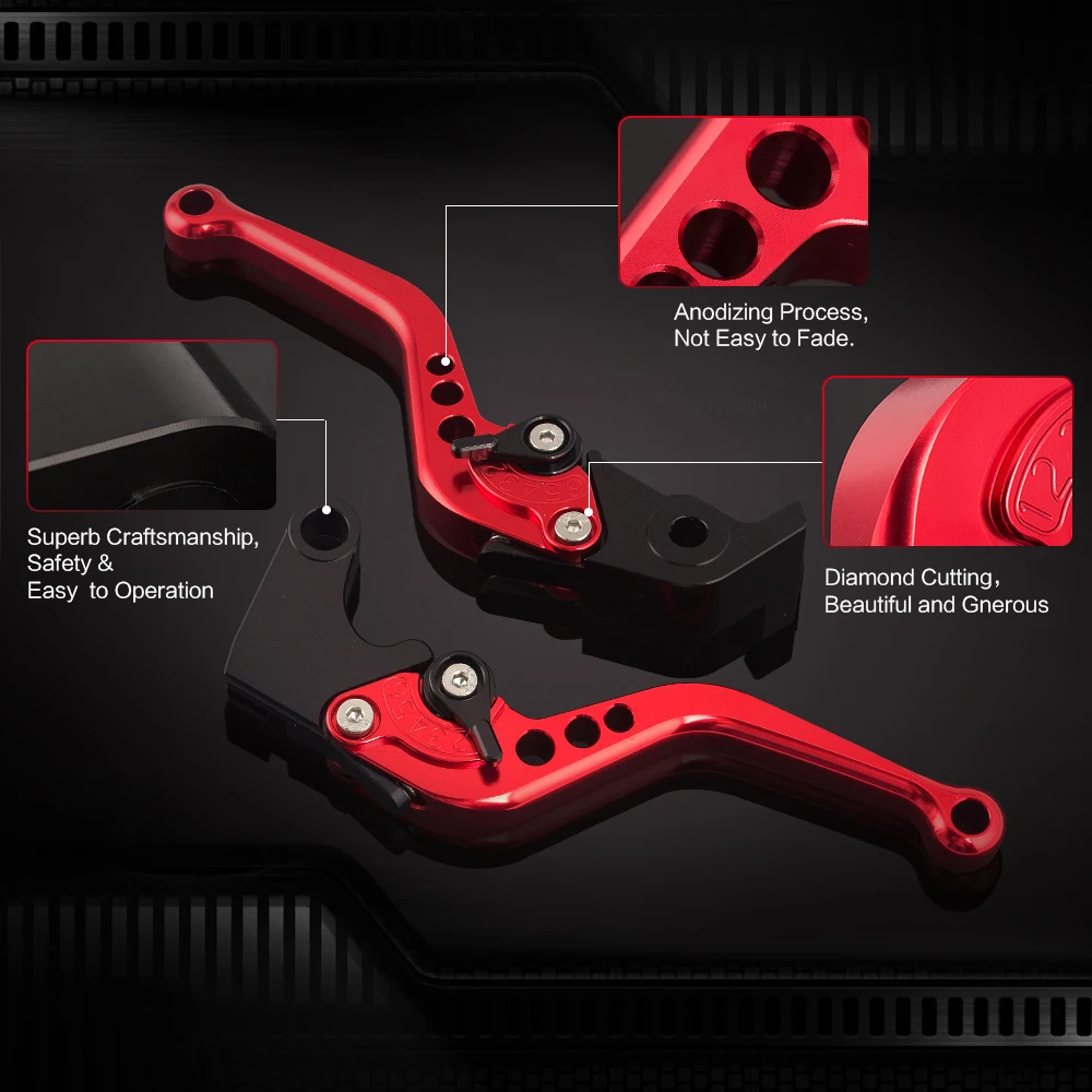 Красный CNC алюминиевый регулируемый тормозной рычаг сцепления для Yamaha YZF R1 2002 2003