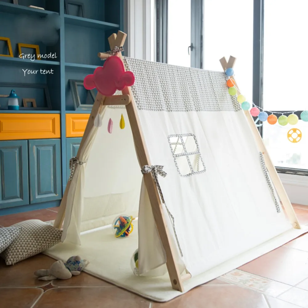 Fescyc@ тент индейский вигвам детские палатки детская игрушка Хлопок тканевые палатки каждый день рождения подарок Детская палатка