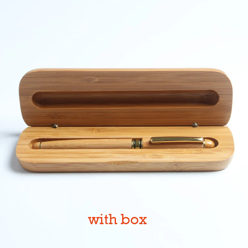 Fountain Pen Роскошная бамбуковая каллиграфическая художественная авторучка, гелевая ручка, 0,5 мм, чернильные инструменты для письма, Студенческая шариковая ручка офисная, деловая, подарки с коробкой - Цвет: Fountain Pen