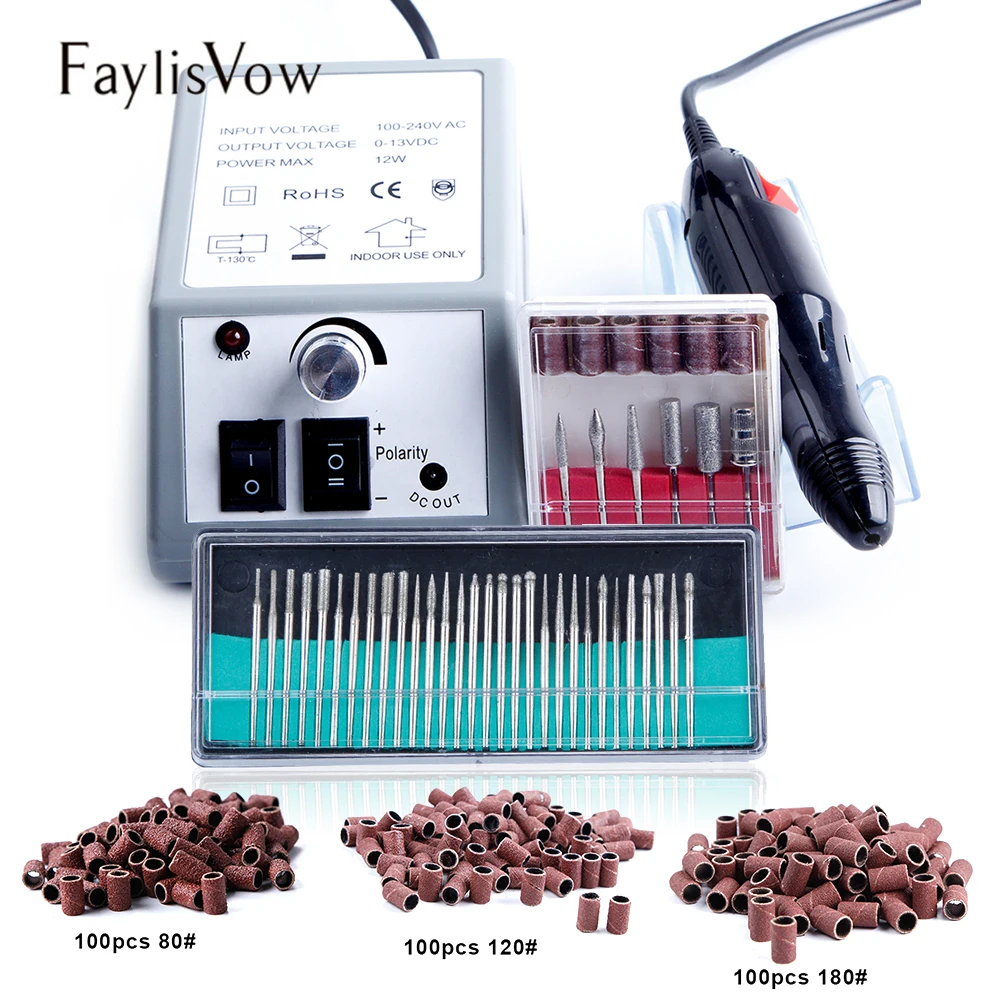 

Apparatus Machine for Manicure 20000RPM Electic Nail Drill Machine 30pcs Nail Drill Bit 300pcs Sanding Nail Art Milling Cutter
