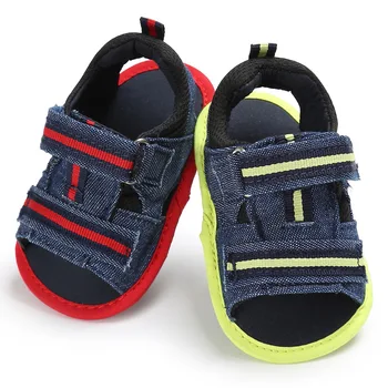 

Fashion newborn baby boy denim color soft bottom non-slip first walker shoes infant baby shoes