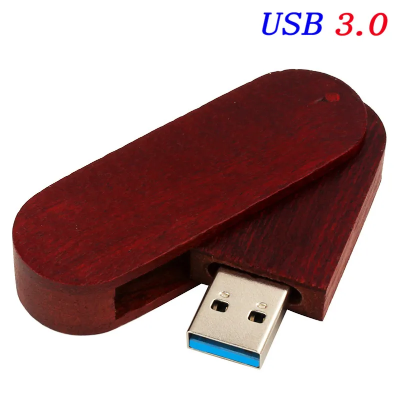 JASTER USB 3,0 лого заказной вращающийся деревянный USB флэш-накопитель Флешка карта памяти, Флеш накопитель 4 ГБ 16 ГБ 32 ГБ 64 Гб usb creativo - Цвет: Rose wood
