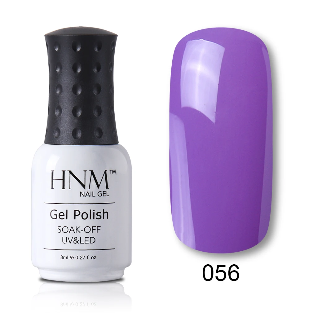 HNM 8 мл Лак для ногтей чистый Гель-лак для ногтей Vernis полуперманентное верхнее покрытие Базовое покрытие маникюрный лак штамповочная краска Гель-лак гибрид - Цвет: 056