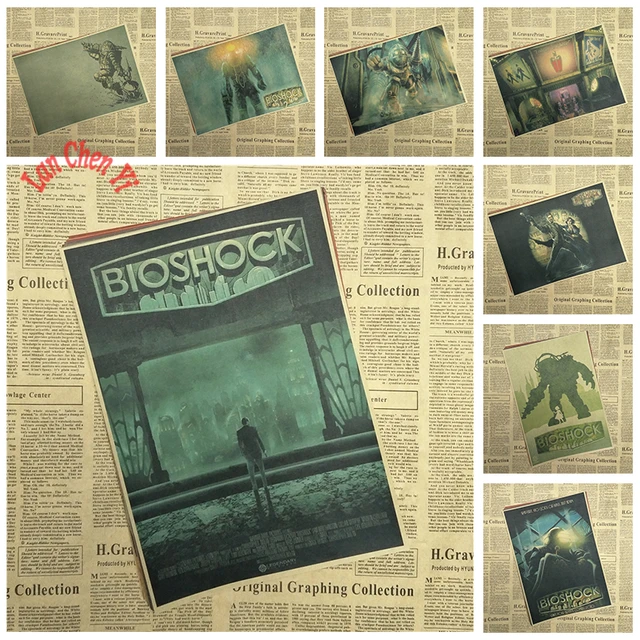 Special Price BioShock Classic Game Kraft Paper Poster Bar Cafe Living Room Dining room Wall Decorative Paintings Special Price BioShock Classic Game Kraft Paper Poster Bar Cafe Living Room Dining room Wall Decorative Paintings