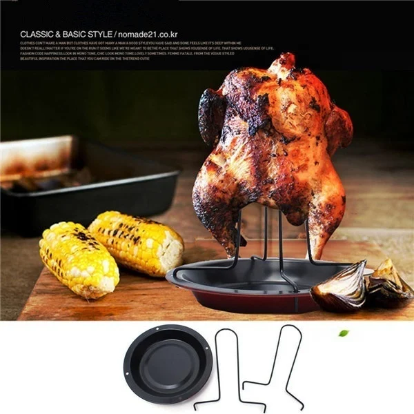 1 Набор курица жаровня держатель стойки барбекю форма для выпекания на гриле инструмент Аксессуары гриль для использования внутри