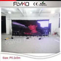 Светодио дный видео дисплей LED firerpoof ткань P50mm видения светодио дный светодиодный фон 7ft * 17ft видео занавес этап Крытый decoratioin