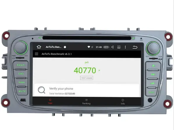 Автомагнитола 7 &quot Android 8 0 1 6 ядер 4 Гб 32 ГБ DVD радио стерео GPS навигация для Ford Mondeo