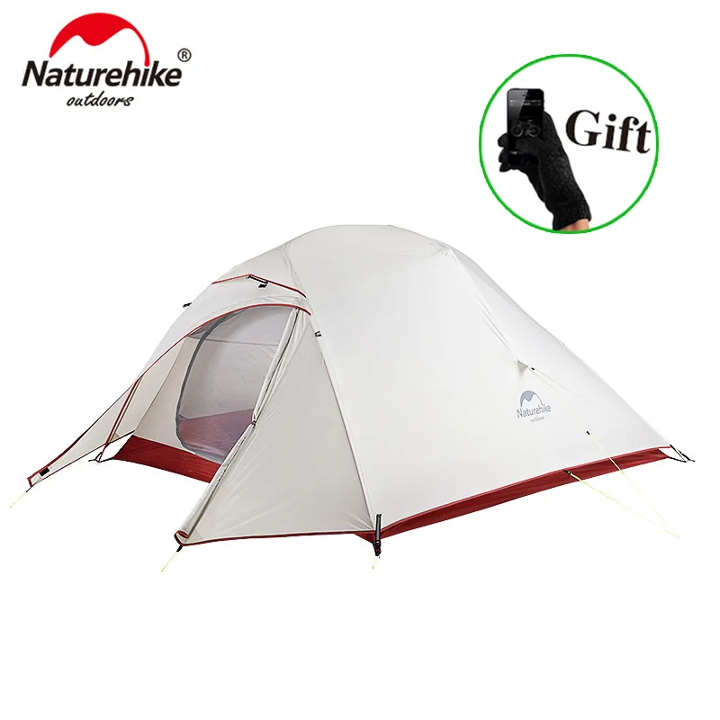 

Naturehike Cloud Up Series 20D Nylon Ultralight Camping Tent Waterproof Wind-proof HikingTent For 3 Person NH18T030-T