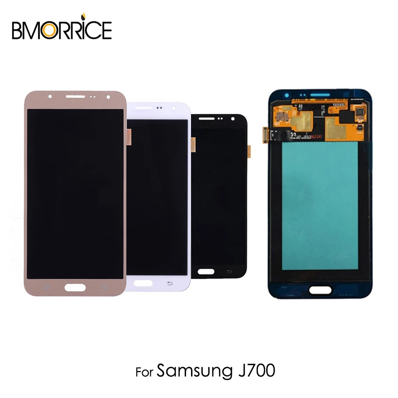 

AMOLED For Samsung Galaxy J7 2015 J700 LCD Display Touch Screen Digitizer OEM Super OLED Assembly Black White Gold