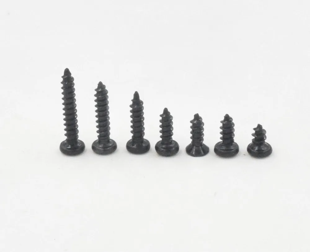 100Pcs M1.4 M1.7 M2 M2.3 M3 PA Phillips Head Micro Screws Round Head