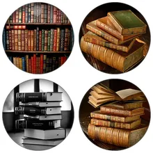Круглые стеклянные бусины кабошоны ZDYING 5 шт. в виде античных книг