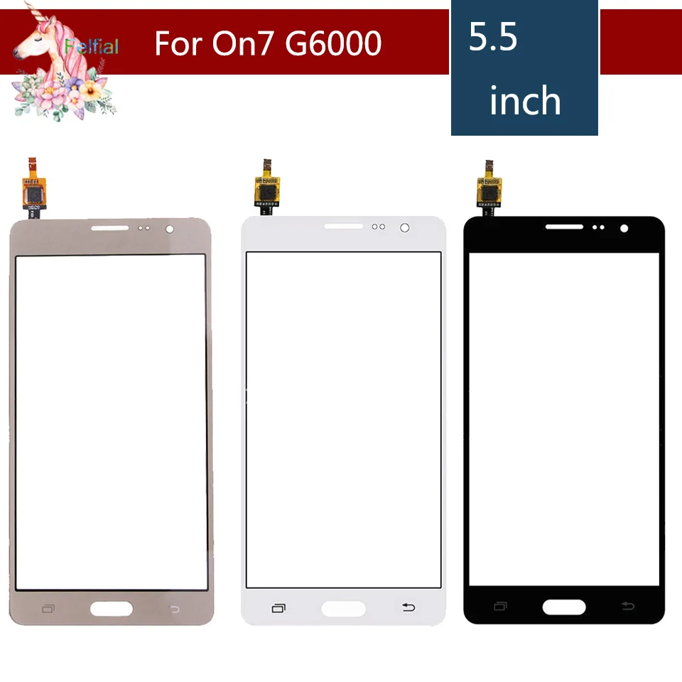 

For Samsung Galaxy On5 G5500 G550 5.0" and On7 G6000 SM-G6000 5.5" Touch Screen Digitizer Sensor Outer Glass Lens Panel