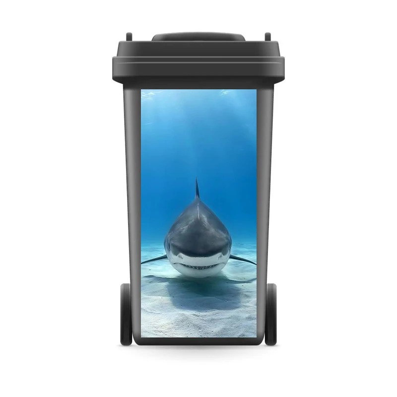 DIY Творческий 3D мусорное ведро Стикеры подводная Акула настенные фотообои печать
