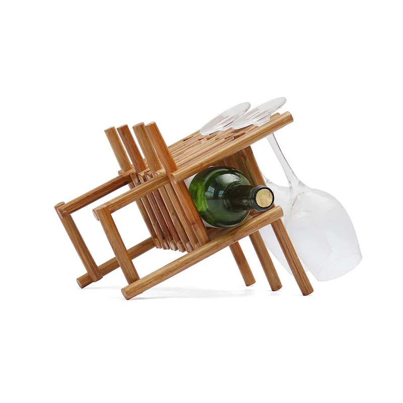 

1 PCS Red wine rack goblet rack solid wood simple wine rack red wine rack upside down style (Without bottles and cups) LU717324