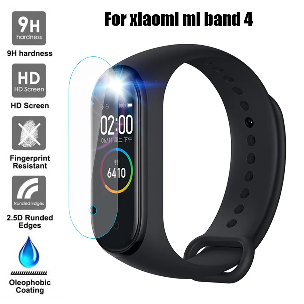 Tempered With Hole Screen Protector Condensate Film For Xiaomi Mi Band 4 Explosion-proof LCD TPU | Электроника