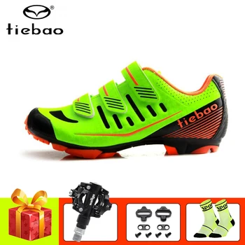 

Tiebao Professional Mountains BIke Sneakers Bicycle Cycling Shoes spd Pedals Racing Athletic Shoes Breathable MTB Self-locking