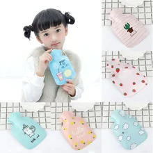 Mini Hot Water Bottles Small Portable Hand Warmer Water Injection Storage Bag Tools Cartoon Hand Po Warm Water Bottle Cute V3726