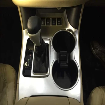 

WELKINRY car auto cover for Toyota Highlander Kluger XU50 2014 2015 2016 2017 ABS chrome stick gear base water cup holder trim