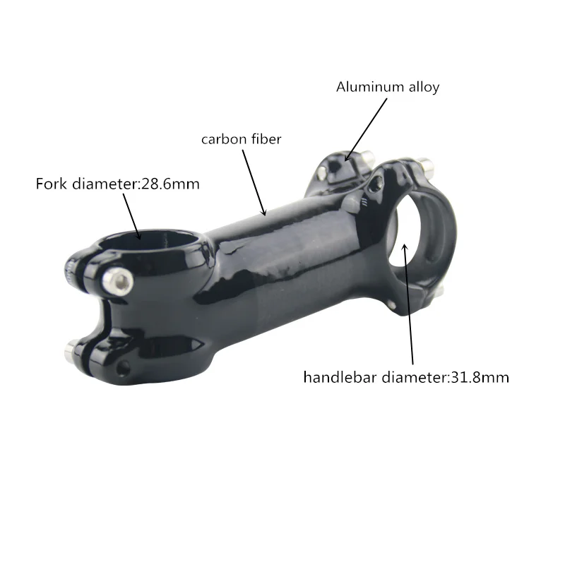 No Logo Mountain Bike Stem 31.8mm Aluminum Alloy Package Carbon Bicycle Stems Black 708090100110mm Road Stem (6)