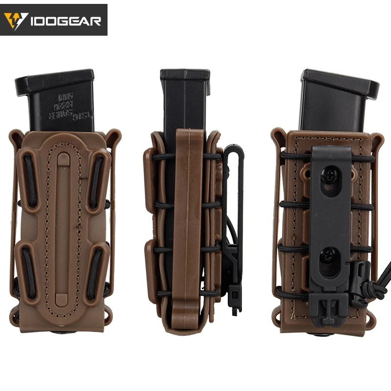 IDOGEAR 9 мм Molle пистолет маг военный подсумок кобура Fastmag Зажим для ремня пластиковый molle Чехол Мягкий чехол маг Чехлы маленькие