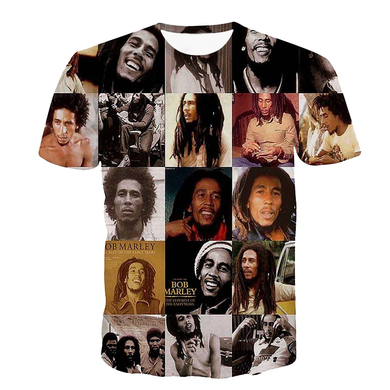 

Alisister cotton o-neck women/men's T shirts Reggae Bob Marley 3D printing men T-shirts casual men t shirt hip hop summer tops