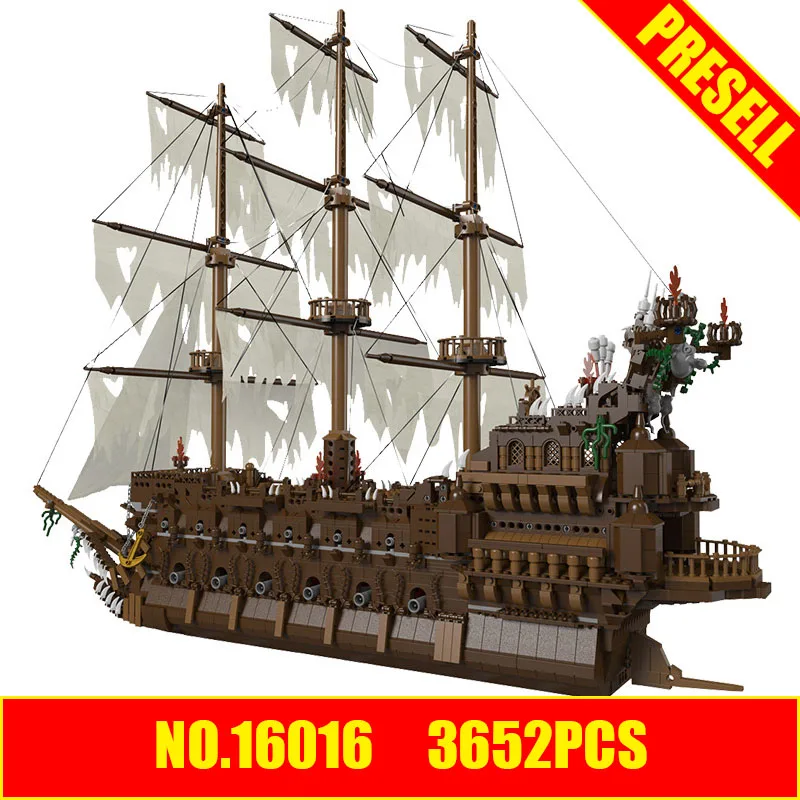 DIVERSION 16016 lepin 3652Pcs MOC Movies Series The Flying the Netherlands Set Building Blocks Bricks Educational