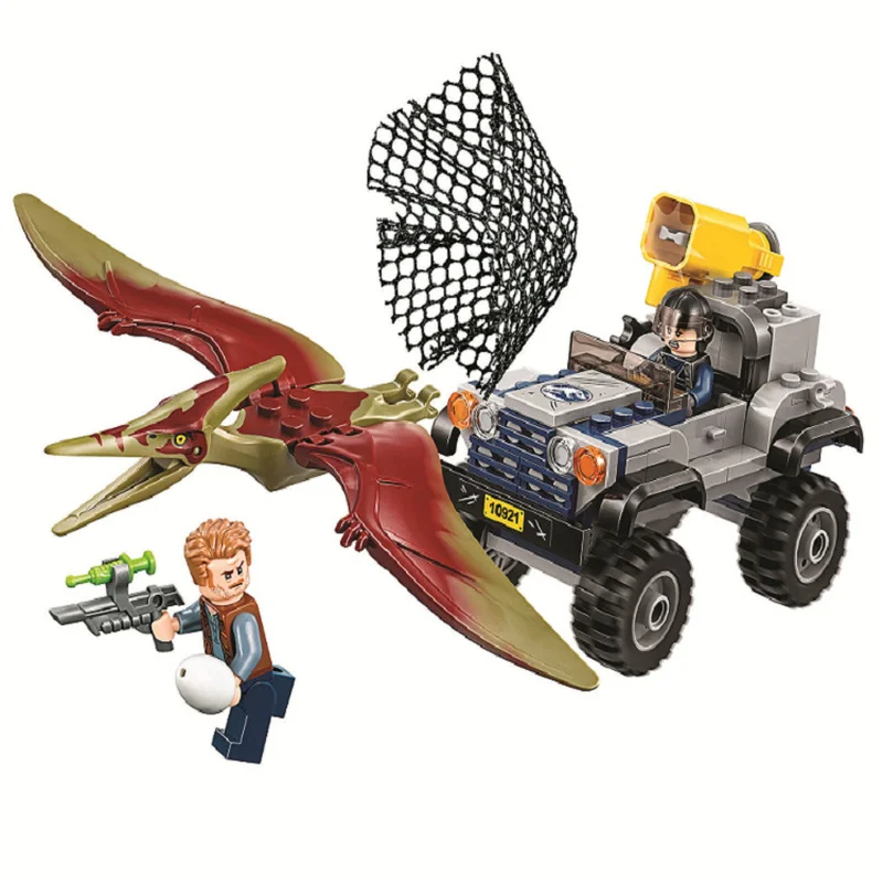 

New 138pcs Jurassic World The Pteranodon Chase Model Building Block Toys For Children Bela 10921 Christmas Gift