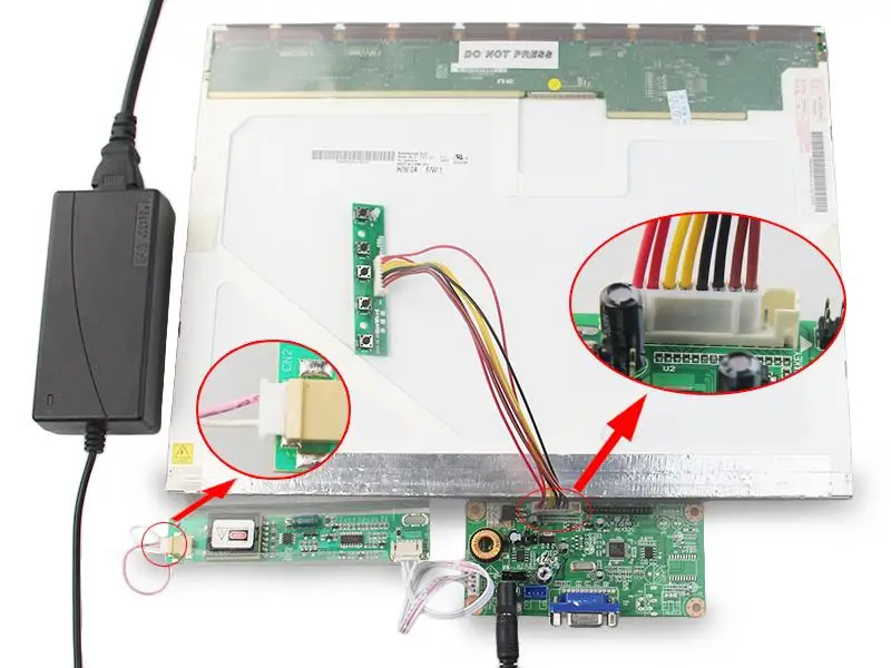 Плата управляющего драйвера VGA для LTN156AT01 LVDS мониторы повторное ноутбук 1366x768