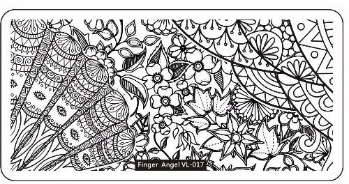 1 шт. 12*6 см прямоугольная пластина для штамповки ногтей модный дизайн штамп для ногтей пластина для маникюра шаблон для дизайна ногтей - Цвет: FingrAngleVL17