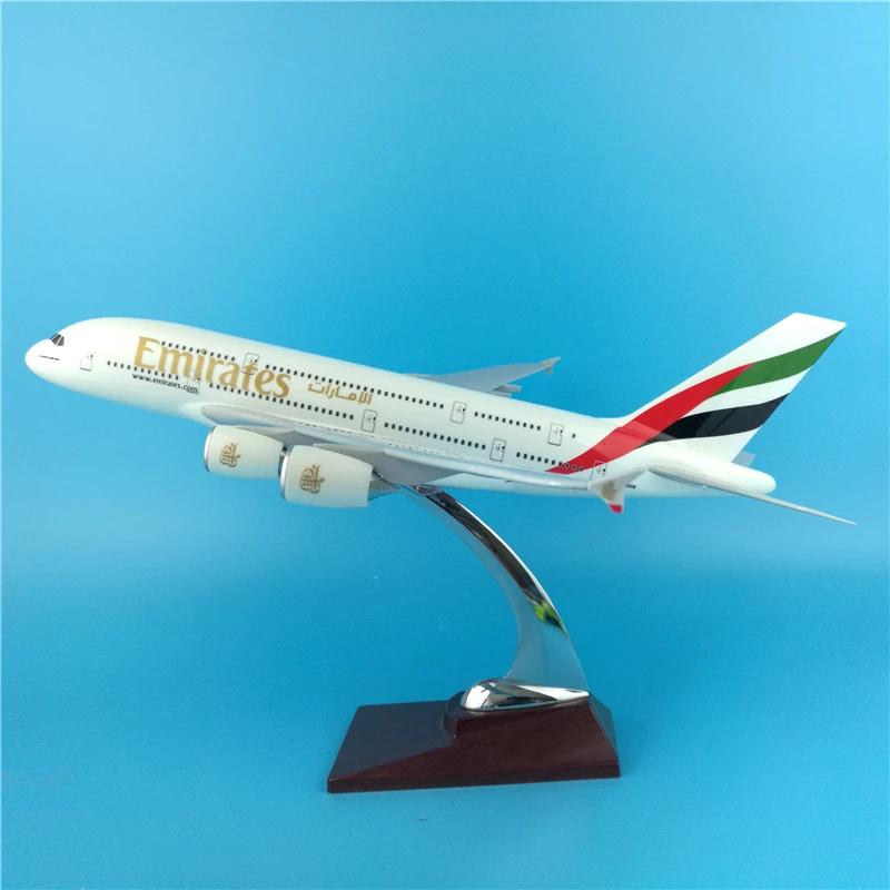 36 см модель самолета Смола A380 Объединенные Арабские Эмираты авиакомпании