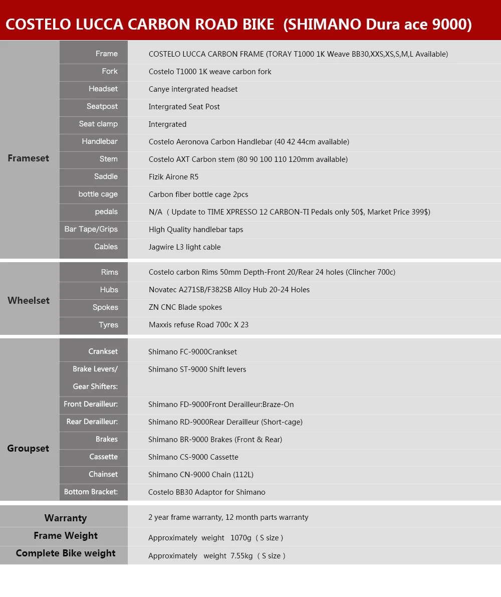 Excellent HOT SALE  full carbon costelo lucca road bicycle carbon bike DIY complete bicycle completo bicicletta bicicleta completa 6