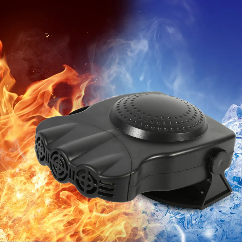 

12V 150W 2 in 1 Electric Windscreen Window Demister Defroster Auto Truck Heater Hot Cool Fan for Car Vehicle SUV Automobiles