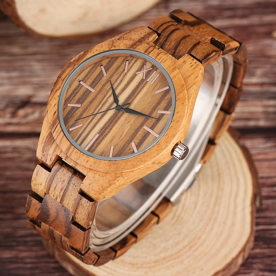 Minimalist Mens Watches Retro Zebra Wood Quartz Clock Women Creative Full Bamboo Bangle Casual Sports Xmas Gifts Reloj de madera 2018 New Fashion (21)