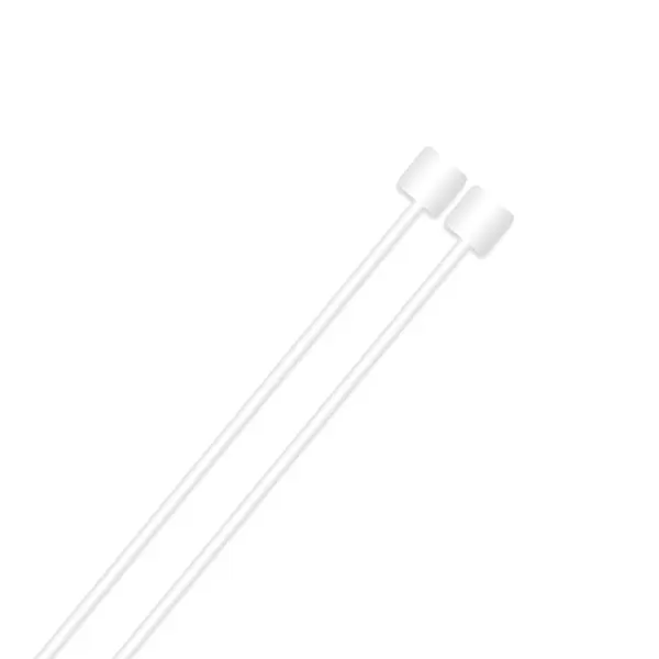 Спортивные наушники ремешок наушников веревки для Apple Airpods наушники анти-потерянный петли строка силиконовые мини кабель гарнитуры шнур аксессуары - Цвет: White