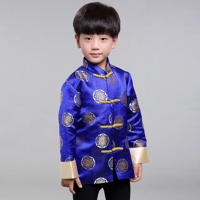 ActhInK New Boys Hanfu Coat Chinese Style Boys Party Tang Suit Kids