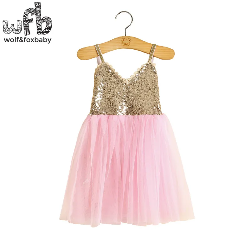 

Retail 2-8 year lace sequins dresses dress girls wear summer