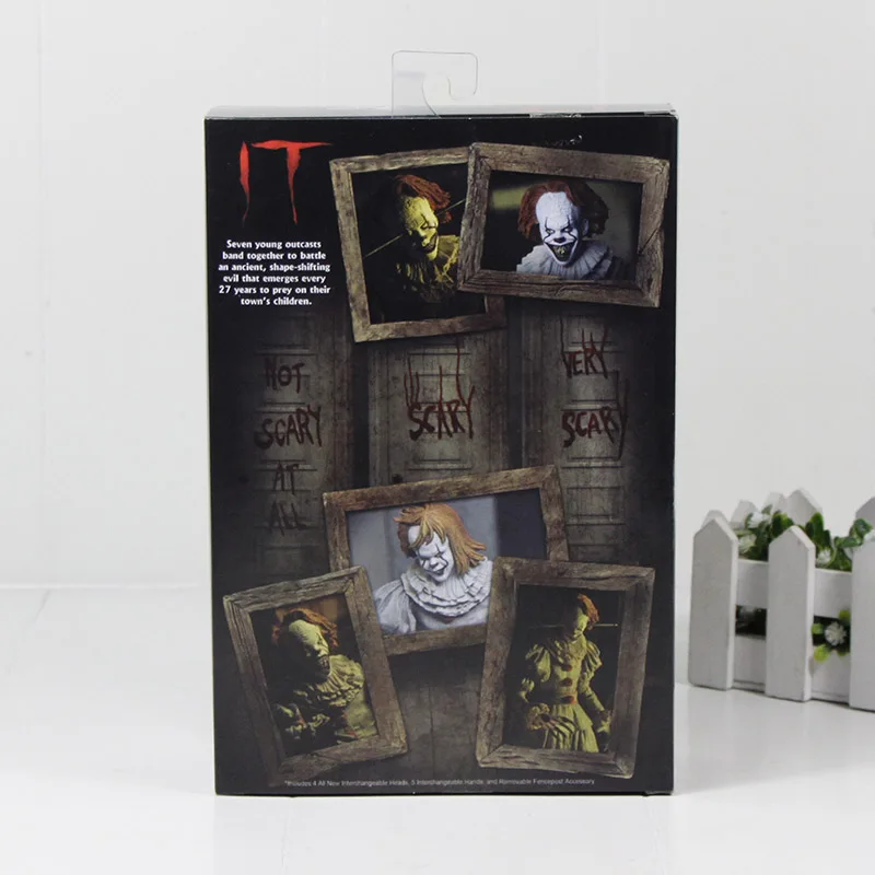 NECA Stephen King's It конечная пеннивайз ПВХ фигурка Джокер клоун BJD ужас Коллекционная модель игрушки Рождественский подарок - Цвет: nail in box