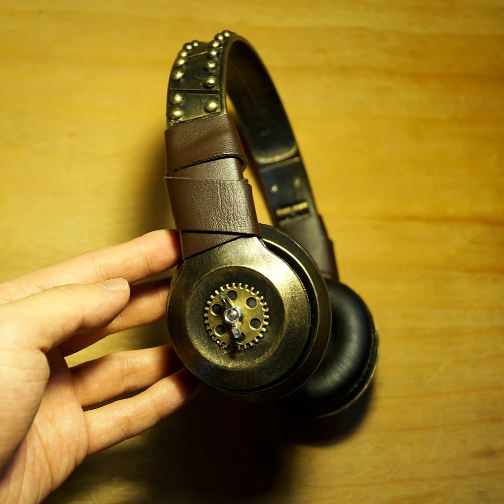 

Steampunk Headphone gear Retro GURPS Punk Metal Vintage fashion Mechanical Earphone Wear Decorative accessories