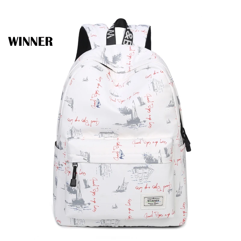 

School Backpack For Teenager Girsl Waterproof Polyester Backpacks Cute Printing Female Students Laptop Bagpack Bag Woman