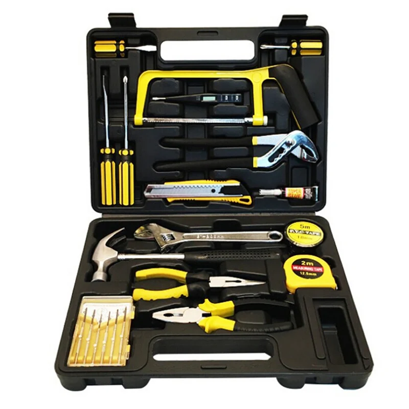 

New high quality carbon steel 22 pieces household multi-function repair hardware electrician woodworking manual hand tool sets